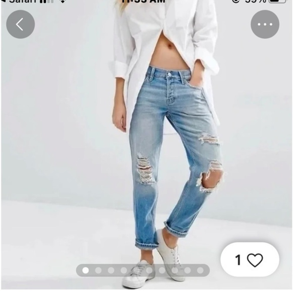 Abercrombie & Fitch Jeans Annie High Rise Girlfriend Light Blue Jeans